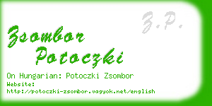 zsombor potoczki business card